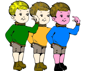 Imaxe de tres nenos. Acceso s activiaddes do terceiro Ciclo